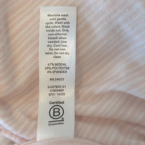 ATHLETA Cloudlight Stratus Striped Top Size Small Light Pink Long Sleeve Women’s - Picture 5 of 6
